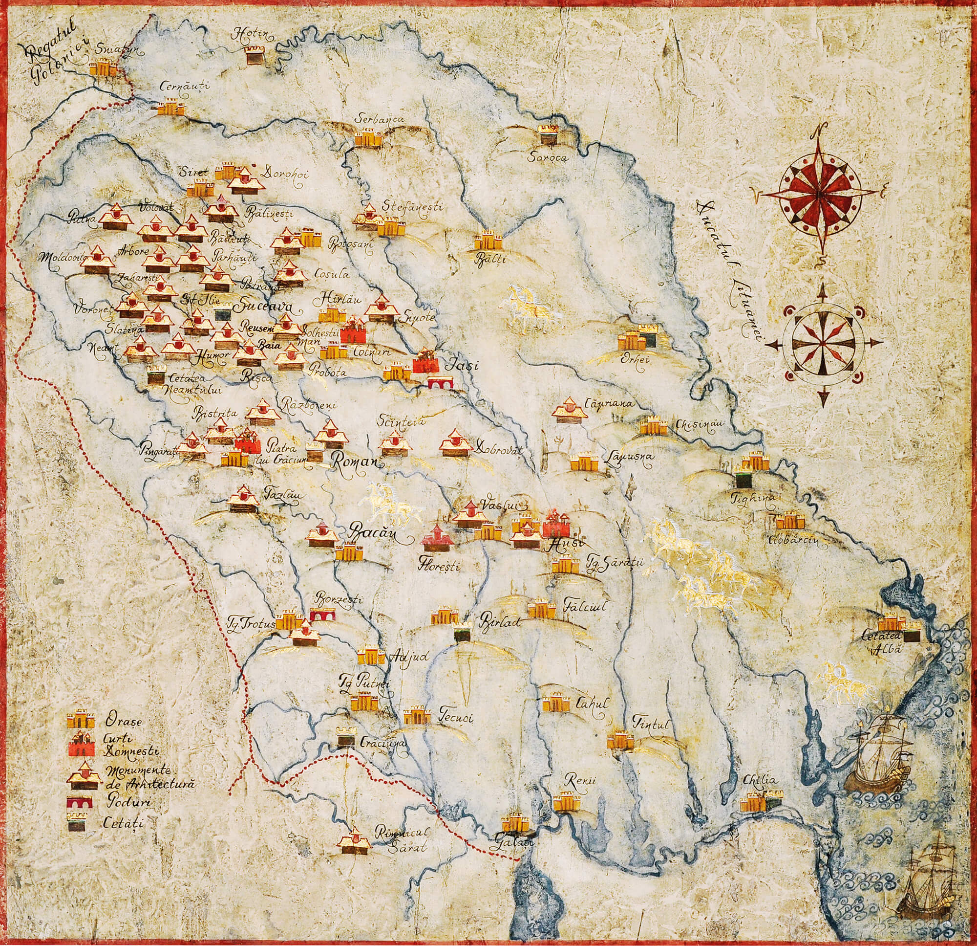 The map of Moldavia during Stephen the Great’s reign.