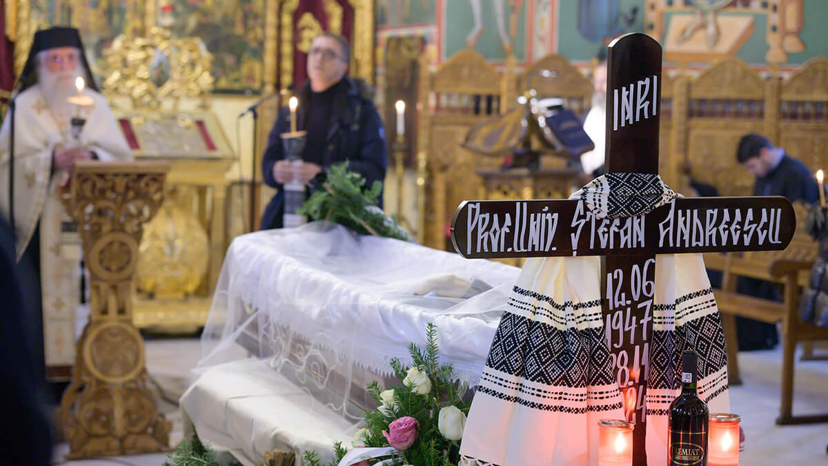 Arhim. Melchisedec Velnic | Cuvânt la înmormântarea profesorului Ștefan Andreescu